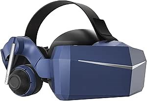 Pimax Vision 8K Plus VR Headset with 4K CLPL Displays, 200 Degrees FOV, Fast-Switched Gaming RGB Pixel Matrix Panels for PC VR Steam Games Videos, KDMAS Audio Strap, Blue Color.