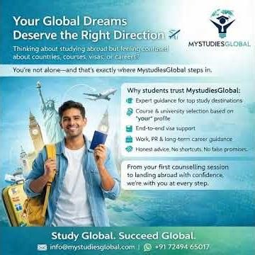 Your Global Dreams Deserve the Right Direction | Study Abroad with Mystudiesglobal