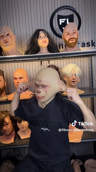 The circus's orangutan performed.#masks #siliconemask #mask #were