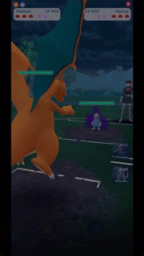 Defeating Grunt Machop CP 3.355 Team in Pokemon GO (2025) | Rocket Gameplay #Shorts