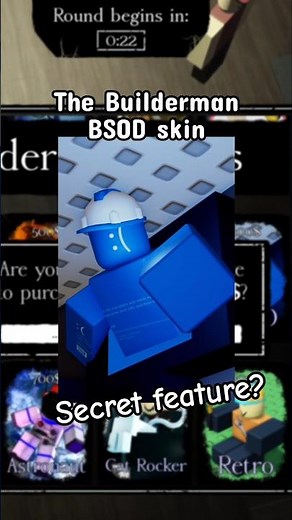 Special Builderman BSOD skin feature in Forsaken?