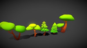 Low Poly Stylized Tree Pack - Download Free 3D model by SuperNova (@supernova8206)