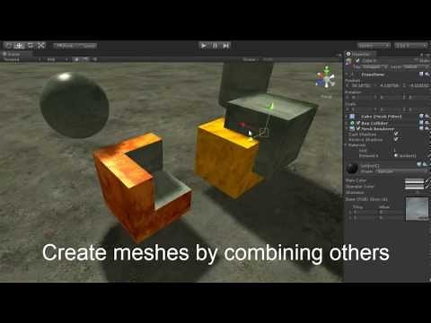 MegaMesh for Unity3D Boolean feature