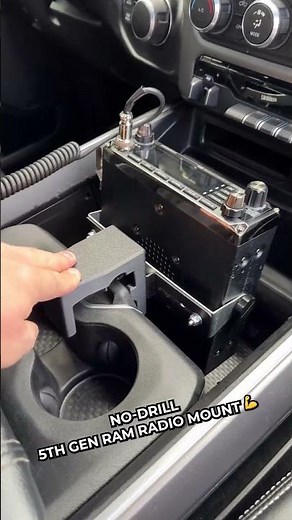 No-drill radio mount | Fits 2019+ 5th gen RAM console #ramtrucks #skymo #cbradio #hamradio #gmrs