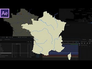 Mapping France's Rivers 💧Adobe After Effects + GEOlayers