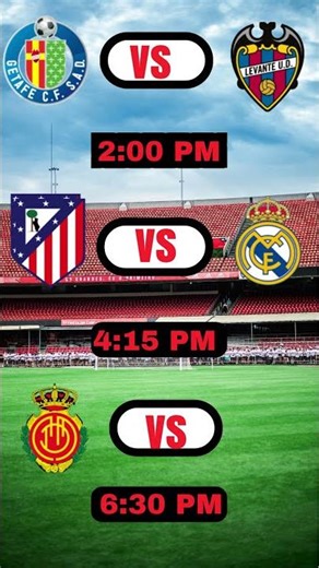 Spanish League matches schedule for the round 7