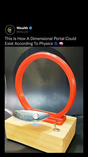 Wealth on Instagram: "The most unsettling part isn’t the object, it’s that the physics behind it already exists. 🤯🔬 NASA and theoretical physicists have long explored concepts like spacetime curvature, wormholes, and gravitational lensing, phenomena where space itself bends under extreme energy or mass. In controlled laboratory environments, plasma fields, electromagnetic rings, and energy gradients can create visual distortions that resemble “portals,” even though no actual doorway is present