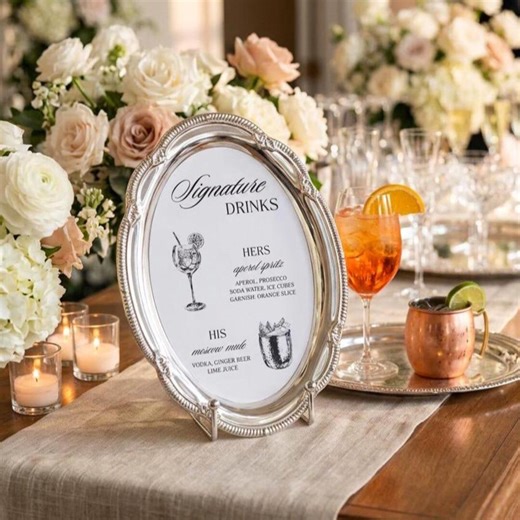 Vintage Metal Tray Sign, Custom Wedding Bar Sign, Signature Drink Menu, Table Number or Guest List, Antique Style Wedding Decor - Etsy