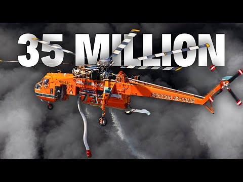 The Incredible Sikorsky S-64 Skycrane Water Bomber Helicopter