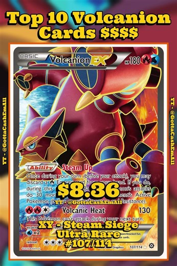 Top 10 RAREST Volcanion Pokémon Cards! 💎🔥🌋 (Most Valuable Volcanion Cards) #pokemon #top10 #tcg