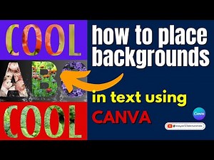 How to Place Backgrounds in Text using Canva Tutorial for Beginners step by step