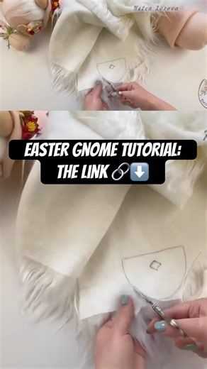 The full Easter Gnome Tutorial is on my channel above ⬆️💕 #helenlozova #easterbunny #easterdecor