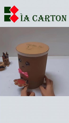 Làm Thùng Rác Thân Thiện Từ Bìa Carton