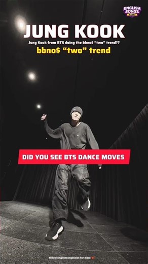 Jung Kook just jumped on the “two” 💜#Jungkook #BTS #bbno$ #TwoTrend #Kpop #Viral