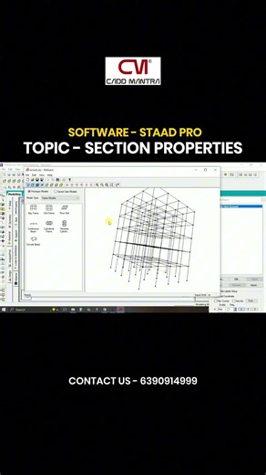 Stadd Pro Tutorial | Section Properties Explained