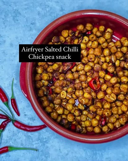 Delicious Airfryer Salted Chilli Chickpea Snack Recipe