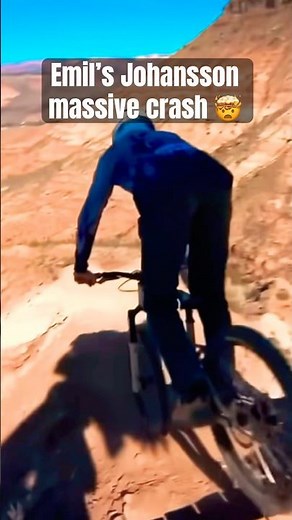 Emil Johansson massive crash at Redbull Rampage! 🚁 🏥 #shorts #mtb #redbull