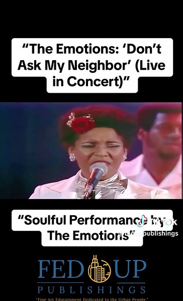 Experience the soulful vibes of The Emotions as they deliver a captivating live performance of “Don’t Ask My Neighbor.” This iconic concert moment showcases the group’s harmonious vocals and timeless sound, leaving the audience mesmerized. #TheEmotions #LiveMusic #Concert #SoulfulPerformance