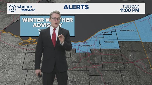 Winter weather advisory for several Northeast Ohio counties set to begin Wednesday