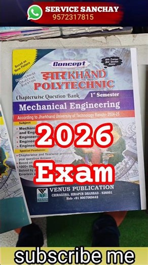 Polytechnic sem 1 question bank 2026 | #mechanical #civil #electrical #jharkhandpolytechnic #shorts