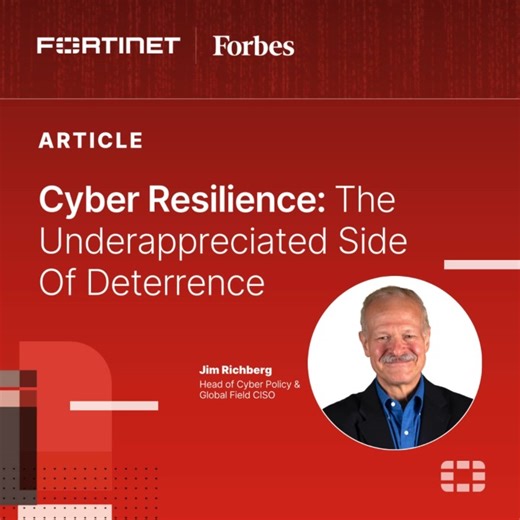 Cyber deterrence is more than just “muscle.” As governments ramp up spending on cyber capabilities, #Fortinet Head of Cyber Policy & Global Field CISO, Jim Richberg, highlights an often-overlooked counterpart: deterrence by denial of benefit. 💬 Building cyber resilience makes targeting less attractive—while delivering efficiency, cost savings, and stronger critical infrastructure. 🔗 Read more: https://ftnt.net/6184ArKVo via Forbes | Fortinet