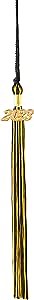 2023 Tassel Graduation Mixed Double Color Tassel with 2023 Gold Year Charm 2023 (Black and Gold)