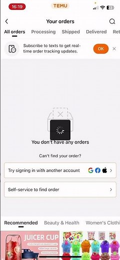 How to activate order tracking in Temu?
