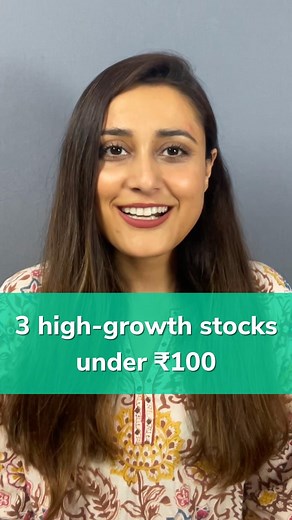 Watch the video to know which are the 3 high growth stocks trading under Rs 100 currently. Tap the link in the first comment for the RA Disclaimer. #stocks #stockmarket #stockmarketinvesting #stockmarketindia #invest #investor #investment #investing101 Jot something down | Groww