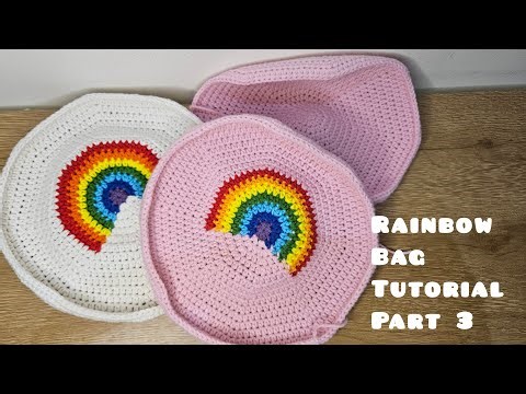 crochet rainbow bag tutorial part3