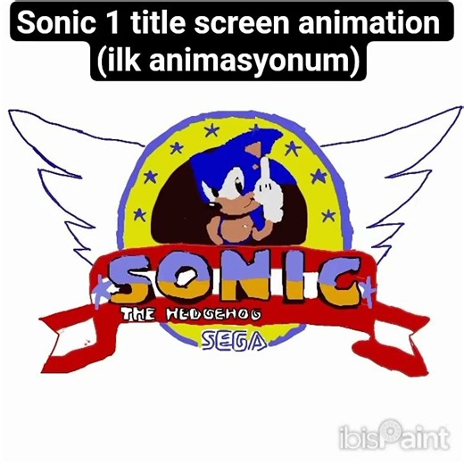 sonic 1 title screen animation (ilk animasyonum) #ibispaintx #picture