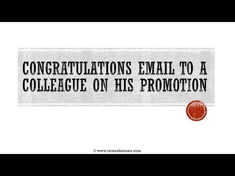 How to Write a Congratulation Email to Colleague on Promotion