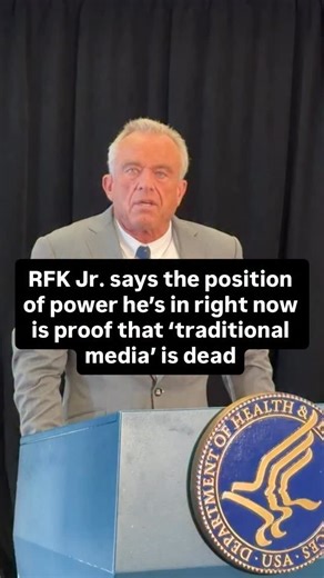 RFK Jr. spoke at a meeting of social media influencers yesterday in DC. He said he went from being a darling of the media to totally censored in 2005–coincidentally the same era he began investigating vaccines. Now why would the media turn on him then?🤔 So when he ran for president in 2024 and took the lead amongst young voters, it was clear he was only gaining ground because of NEW MEDIA—social media and podcasts. He’s now the nation’s Health Secretary, and he’s tipping his hat to social media