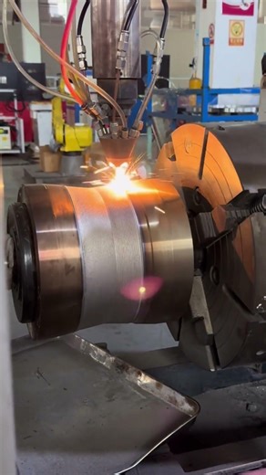 Tungsten Carbide Laser Cladding for Steel Mill Rollers | Extreme Wear Resistance #shorts