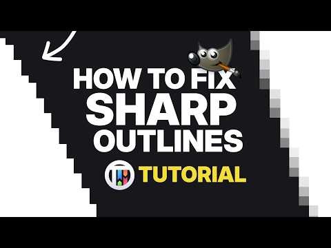 How to fix sharp outline edges in GIMP