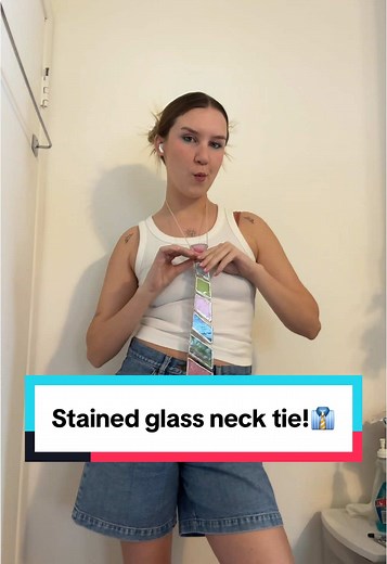 Stained Glass Necktie: Unique Jewelry Creation