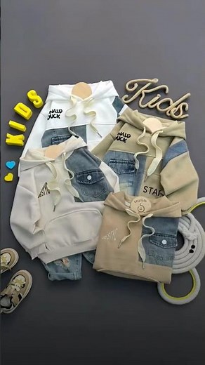 Trending Kids Outfit 2025 👕👖 | Stylish Hoodie & Denim Set for Boys & Girls