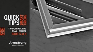 11 reactions | In the fifth and final part of this "Quick Tips, Smart Tricks", we focus on doing a one-piece inside corner for 1/2" x 1/2" x 3/4" shadow molding. See the four previous parts of this shadow molding crash course: https://hubs.ly/Q02dBw4Q0 | Armstrong Ceilings Installation Systems | Facebook