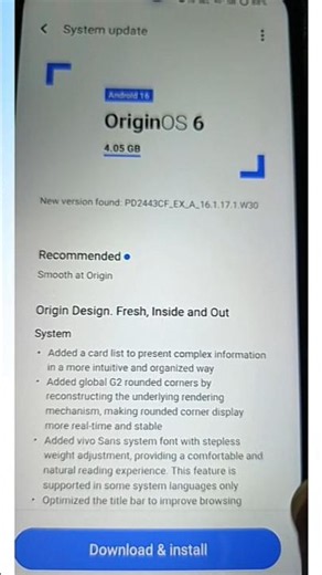 Vivo Me Android 16 Update Kaise Kare 😱 | OriginOS 6 System Update 2026 | 100% Working
