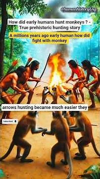How did early humans hunt monkeys?