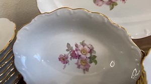 Bavaria Schumann Arzberg Golden Crown Briar Rose Porcelain Serving Set, 20 Pc - Etsy