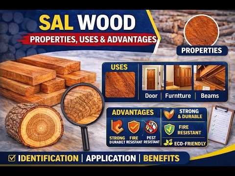 Sal Wood | Properties, Uses & Advantages | Civil Engineering | Construction Materials