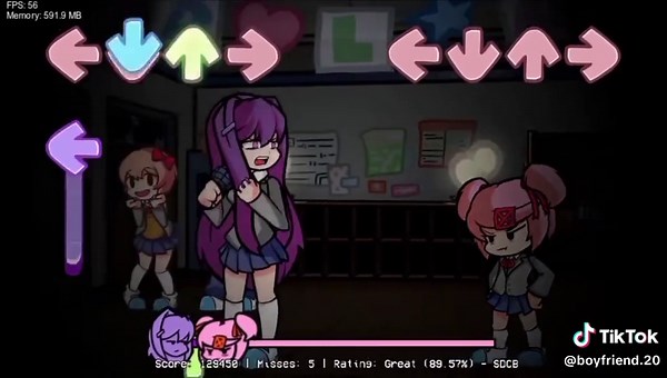 FnF Glitcher with Yuri and Natsuki Performance