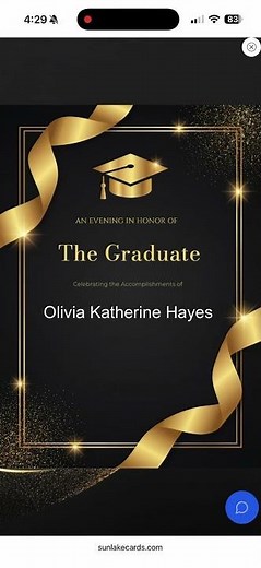 Elegant Graduation Invitation Cards | Luxury Floral & Gold Graduation Card Designs