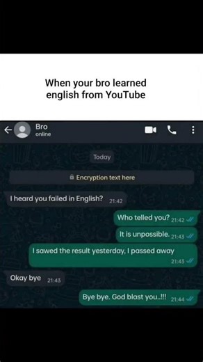 bro learned English from the YouTube 😭 #memes #funny #bro #shorts