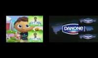 Mix of 2 videos from youtube : Danone VS Super Why Logo Sparta Holy Antics Remix
