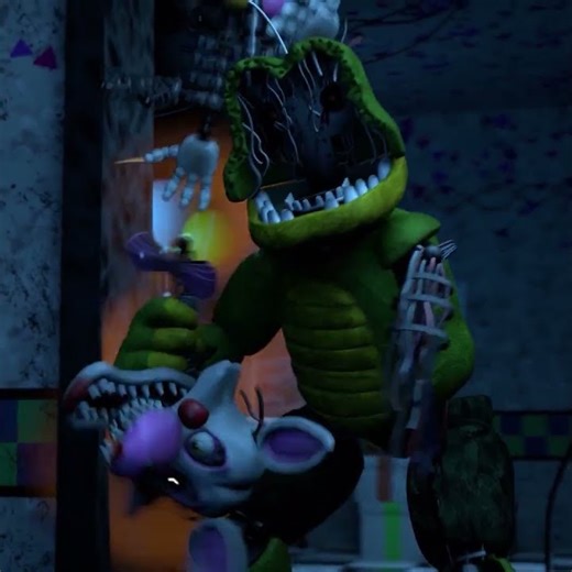 Mangle fights Withered Happy Frog FNAF Fight