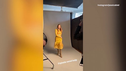 Jessica Biel hilariously flaunts flexibility in sheer catsuit