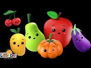 Dancing fruit dancing veggies 🥕 🍑🍓🍆🍒 CUTE Animation - Baby Sensory video - High Contrast Sensory