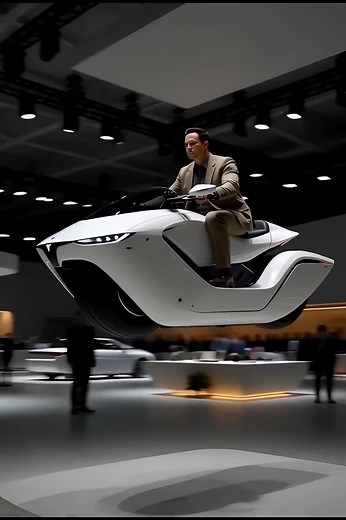 Elon Musk Shows Off a Futuristic Hoverbike at the Motor Show! 🚀🛞✨ | Rocking Fans Of Jason Kelce