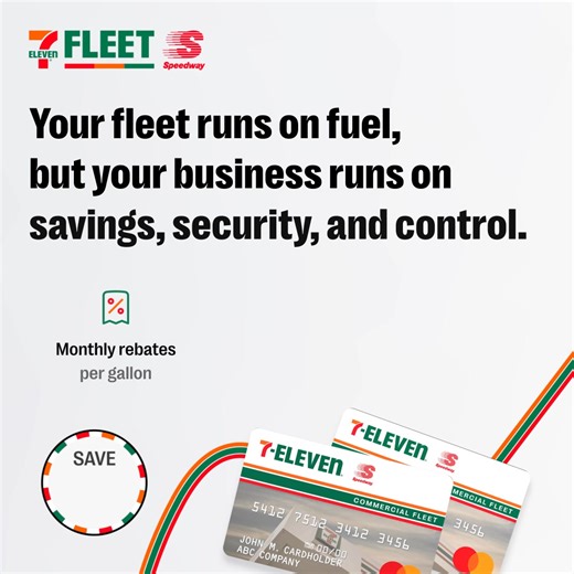 Managing a mid- to large-size fleet? Try the fuel card with per-gallon rebates, added security features, and complete online control. | 7/11 Fleet Solutions | Facebook